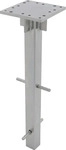DOPPLER Bodenanker, verzinkt, LxBxH: 51x15x15 cm, silberfarben