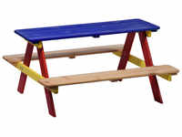 DOBAR Kindersitzgarnitur, 4 Sitzplätze, gelb/blau/rot - bunt