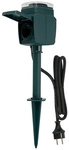 REV-Ritter Au&szlig;ensteckdose BxH: 9,2 x 43,8 cm, gr&uuml;n/schwarz - gruen
