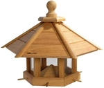 DOBAR Gro&szlig;es Design-Vogelhaus Anflug - braun