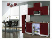 RESPEKTA Küchenblock »KB180WWMI«, mit E-Geräten, Gesamtbreite: 180 cm - rot