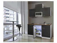 RESPEKTA Küchenblock »KB150WRMI«, mit E-Geräten, Gesamtbreite: 150 cm - grau
