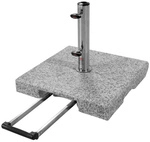DOPPLER Granitsockel, mit Rollen, hellgrau
