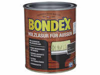 BONDEX Wetterschutzfarbe »Holzlasur für außen«, dunkelgrau, lasierend, 0.75l