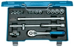 GEDORE Steckschl&uuml;sselsatz, 3/8" 17-teilig 6-kant 6-19 mm - silberfarben