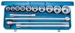 GEDORE Steckschl&uuml;sselsatz, 3/4" 14-teilig 6-kant 22-50 mm - silberfarben