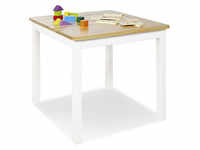 Pinolino Kindertisch, BxHxL: 57 x 51 x 57 cm, weiß/natur - weiss