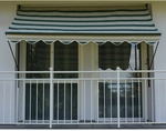 ANGERER FREIZEITM&Ouml;BEL Klemmmarkise, BxT: 350x150 cm, weiss/gruen gestreift