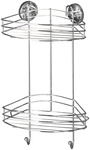 WENKO Eckregal, BxH: 23 x 43 cm, Stahl - silberfarben