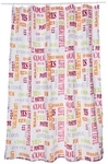 KLEINE WOLKE Duschvorhang &raquo;Script&laquo;, BxH: 180 x 200 cm, Schriftzug, mehrfarbig -