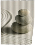WENKO Duschvorhang &raquo;Sand and Stone&laquo;, BxH: 180 x 200 cm, Sand/Steine, beige
