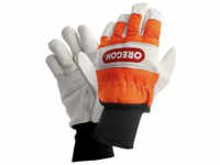 OREGON® Schnittschutzhandschuhe, weiß/orange, Leder