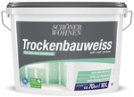 SCH&Ouml;NER WOHNEN FARBE Innenfarbe &raquo;Trockenbauweiss&laquo;, wei&szlig;, 10 l, hoch ergiebig