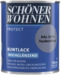 SCH&Ouml;NER WOHNEN FARBE Buntlack, taubenblau , hochgl&auml;nzend