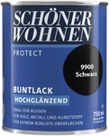SCH&Ouml;NER WOHNEN FARBE Buntlack, schwarz , hochgl&auml;nzend