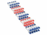 LEIFHEIT Wäscheklammern, BxHxL: 3 x 31 x 8,5 cm, Kunststoff/Federstahl, blau/rot -
