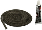 FIREFIX&reg; Abdichtkordel, &Oslash; 0,6 cm, Glasstrickschn&uuml;re, f&uuml;r: Kamin, Ofen - schwarz