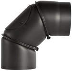 FIREFIX&reg; Rauchrohrbogen, &Oslash;xL: 12 x 90 cm, St&auml;rke: 2 mm, Stahl - schwarz