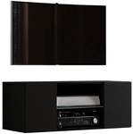 VCM Lowboard &raquo;Jusa 95&laquo;, BxH: 36 x 40 cm, Holzwerkstoff - schwarz