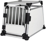 TRIXIE Transportbox, M-L, 60x65x86 cm, hellgrau/silber