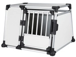 TRIXIE Transportbox, L-XL, 90x64x78 cm, hellgrau/silber - silberfarben