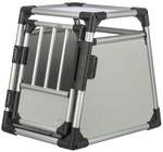 TRIXIE Transportbox, S, 46x56x60 cm, hellgrau/silber - silberfarben