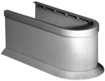 FACKELMANN Siphonabdeckung, silberfarben, Kunststoff, BxHxT: 13,2 x 11 x 26,8 cm