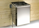 WEKA Bio-Kombiofen, ohne Steuerung, 4,5 kW - silberfarben
