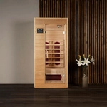 HOME DELUXE Infrarotkabine, f&uuml;r 1 Person, Fronteinstieg, Keramikstrahler - beige