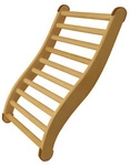KARIBU R&uuml;ckenlehne, natur, geeignet f&uuml;r: Karibu Saunen, natur - beige