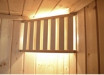 WEKA Saunaleuchte, mit Holzblendschirm und Sicherheitskabel - beige