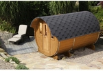 WOLFF FINNHAUS Fasssauna &raquo;Basic&laquo;, Fichtenholz, beige, 6 Personen
