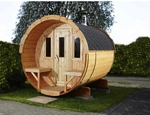 WOLFF FINNHAUS Fasssauna &raquo;Basic&laquo;, Fichtenholz, beige, 4 Personen