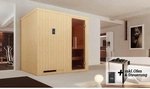 WEKA Elementsauna &raquo;HALMSTAD&laquo;, BxHxT: 194 cm x 199 cm x 177 cm - braun