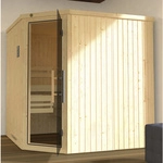 WEKA Ecksauna &raquo;Varberg 3&laquo;, BxHxT: 194 x 199 x 194 cm - beige