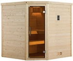 WEKA Ecksauna &raquo;Turku 2&laquo;, BxHxT: 198 x 205 x 198 cm - beige