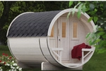 WOLFF FINNHAUS Fasssauna &raquo;Basic&laquo;, Fichtenholz, beige, 6 Personen, 5,7 m2