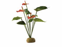 EXO TERRA Kunstpflanze, Regenwaldpflanze Flamingoblume, grün, für