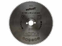 WOLFCRAFT Kreissägeblatt, Ø: 180 mm, 100 Zähne, Chrom-Vanadium-Stahl -