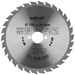 WOLFCRAFT Kreiss&auml;geblatt &raquo;Gr&uuml;n&laquo;, &Oslash;: 190 mm, 30 Z&auml;hne, Hartmetall - silberfarben