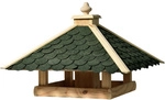 DOBAR Vogelfutterhaus, f&uuml;r Wildv&ouml;gel, Kiefernholz/Bitumen, natur/gr&uuml;n - gruen
