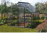 VITAVIA Gew&auml;chshaus &raquo;Merkur&laquo;, 6,7 m&sup2;, Aluminium/ESG Glas, winterfest - grau