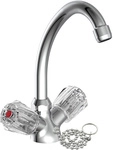 SCH&Uuml;TTE Waschtischarmatur &raquo;Savino&laquo;, Messing, gl&auml;nzend, &frac12;" - silberfarben