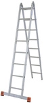 KRAUSE Doppelleiter &raquo;MONTO TriMatic&laquo;, 16 Sprossen, Aluminium - silberfarben