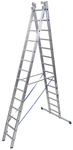 KRAUSE Vielzweckleiter &raquo;STABILO&laquo;, 42 Sprossen, Aluminium - silberfarben