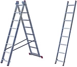 KRAUSE Vielzweckleiter &raquo;CORDA&laquo;, 24 Sprossen, Aluminium - silberfarben