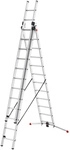 HAILO Mehrzweckleiter &raquo;S100&laquo;, mit LOT-System, 3x12 Sprossen - silberfarben