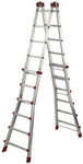 HAILO Mehrzweckleiter &raquo;M80&laquo;, 4x6 Sprossen, max. Arbeitsh&ouml;he: 675 cm - silberfarben