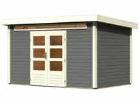 KARIBU Gartenhaus, Holz, BxHxT: 364 x 222 x 244 cm (Außenmaße) - grau