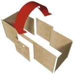KARIBU Ger&auml;teraum, holzfarben, (BxT): 564 x 204 cm - braun